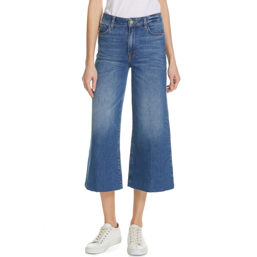 Frame Le Crop Vintage high waist wide leg crop culotte 28